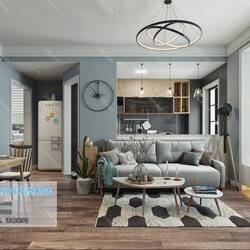 3D66 2019 Livingroom Nordic style (M005) 