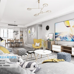3D66 2019 Livingroom Nordic style (M009) 