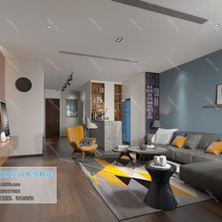 3D66 2019 Livingroom Nordic style (M014) 