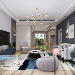 3D66 2019 Livingroom Nordic style (M022) 