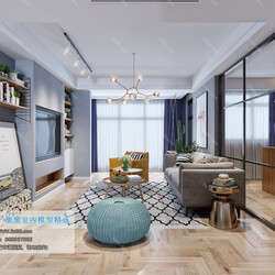 3D66 2019 Livingroom Nordic style (M023) 