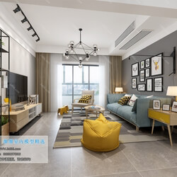 3D66 2019 Livingroom Nordic style (M030) 