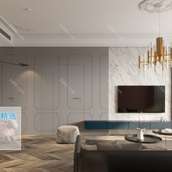 3D66 2019 Livingroom Nordic style (M036) 