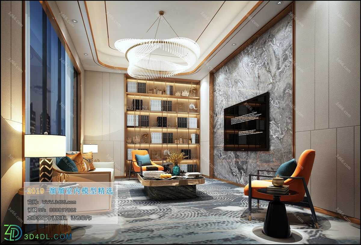 3D66 2019 Livingroom Postmodern style (B014)
