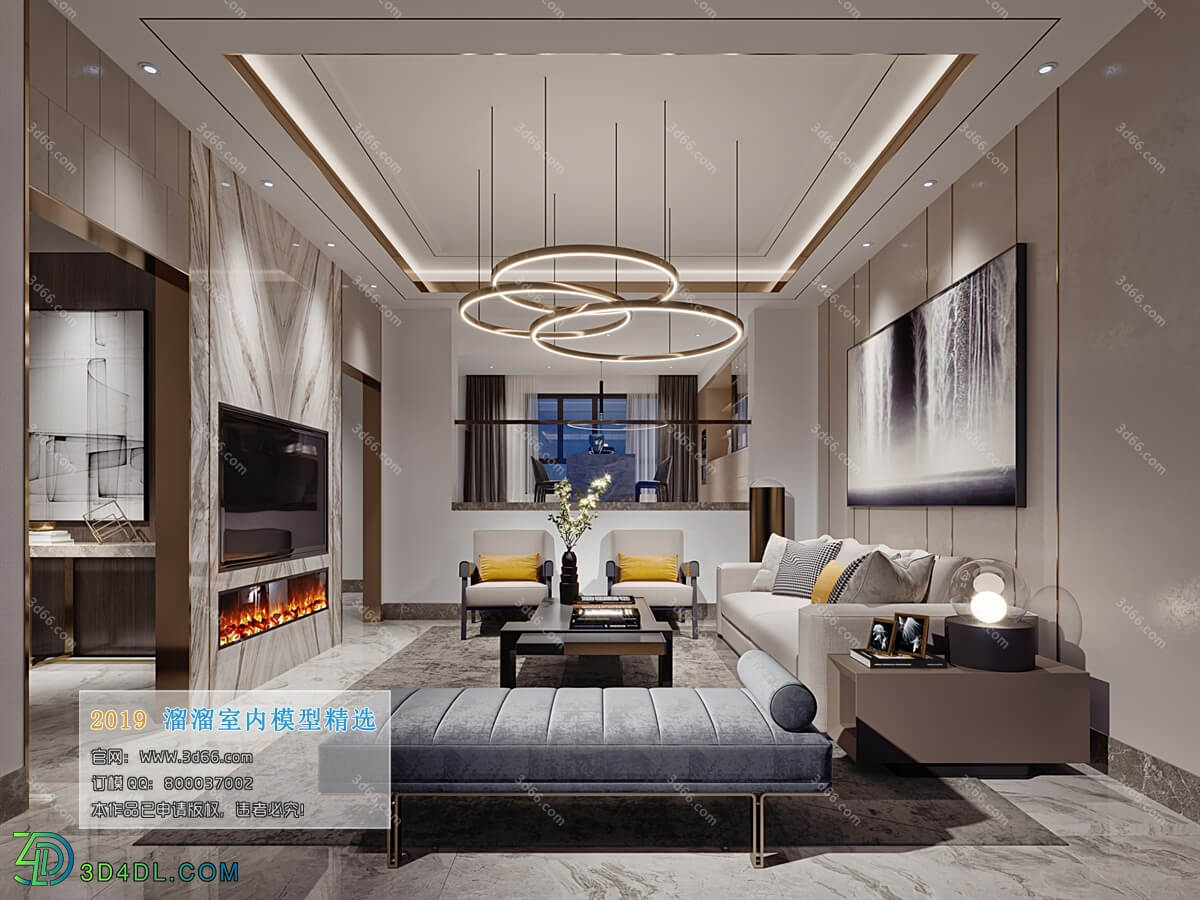 3D66 2019 Livingroom Postmodern style (B015)