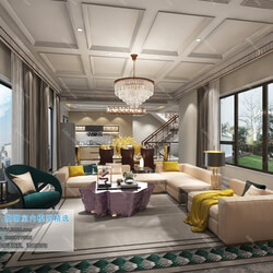 3D66 2019 Livingroom Postmodern style (B021) 