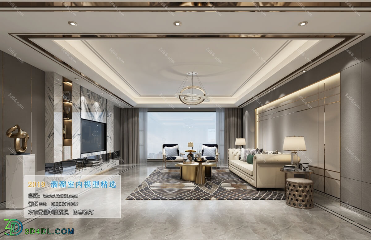 3D66 2019 Livingroom Postmodern style (B023)