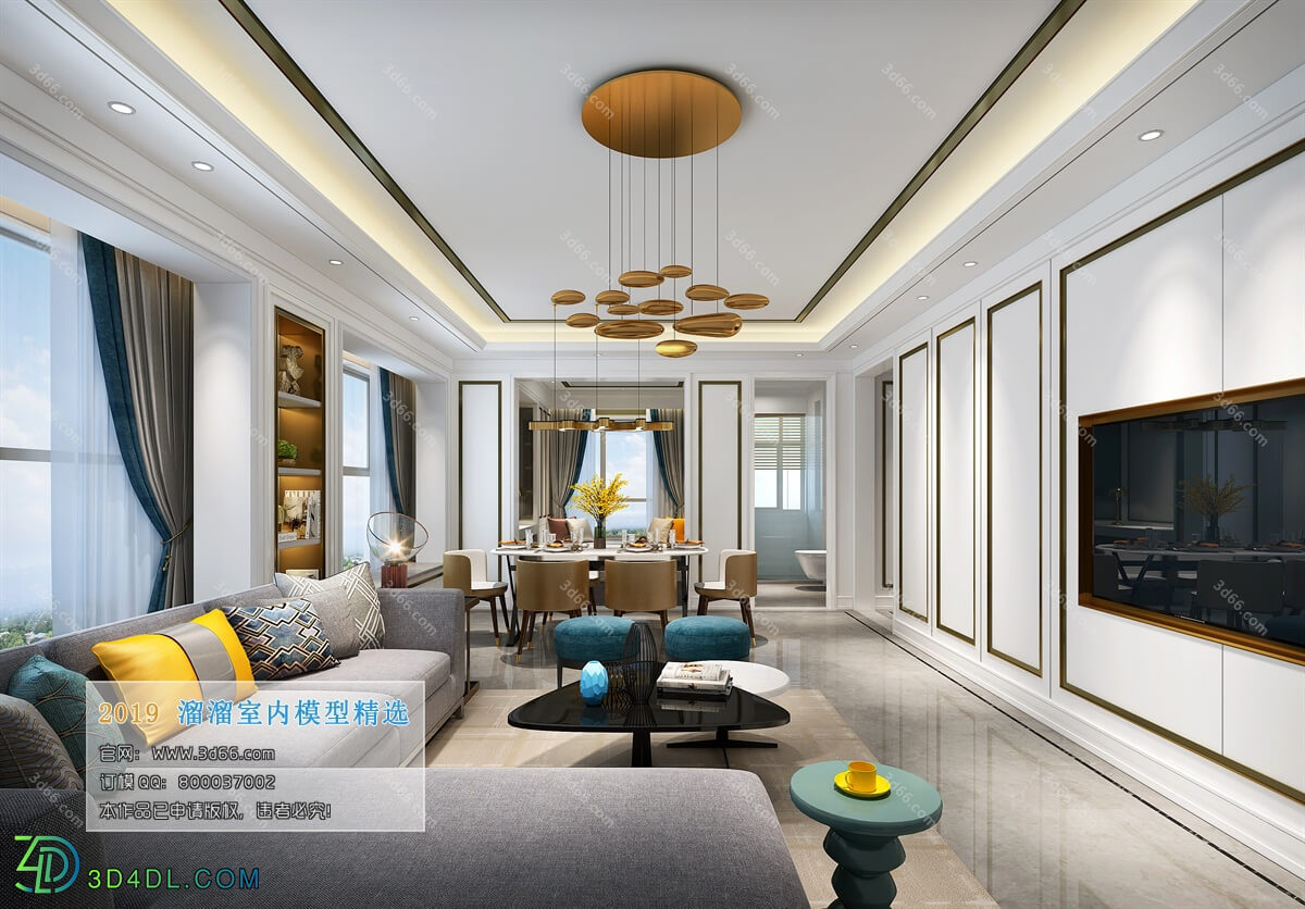 3D66 2019 Livingroom Postmodern style (B024)