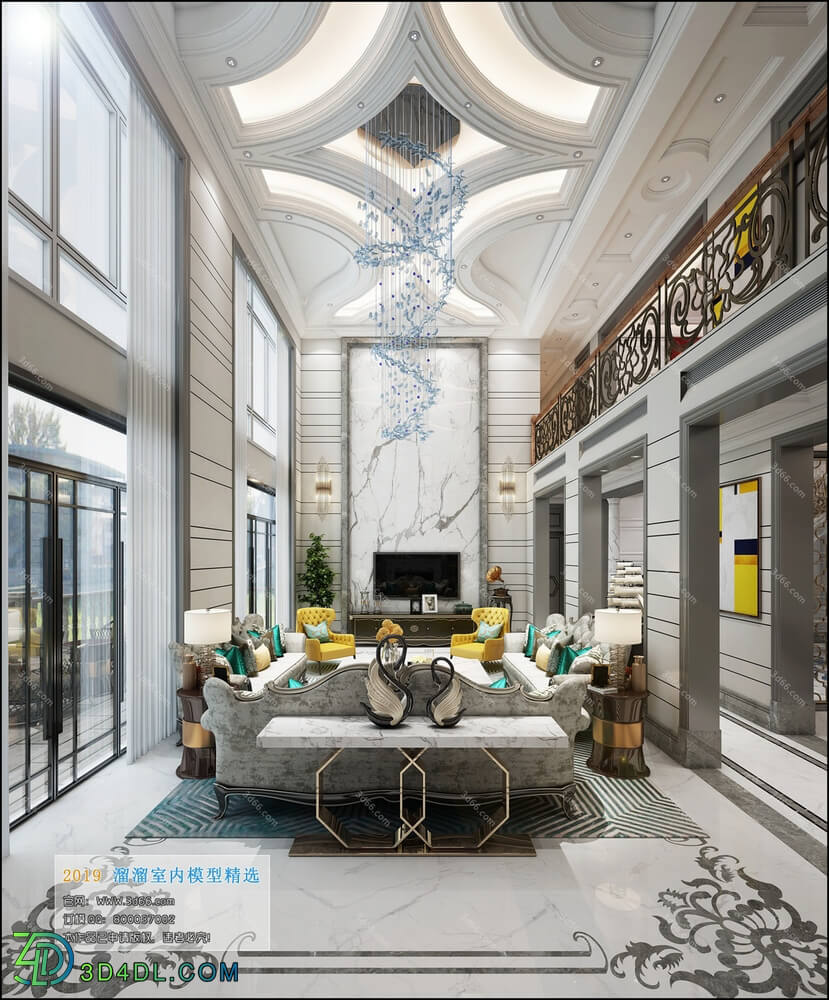3D66 2019 Livingroom Postmodern style (B033)