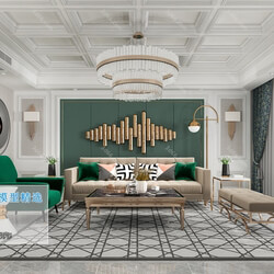 3D66 2019 Livingroom Postmodern style (B036) 