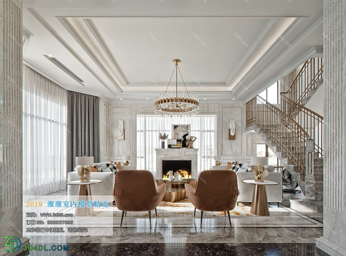 3D66 2019 Livingroom Postmodern style (B040)