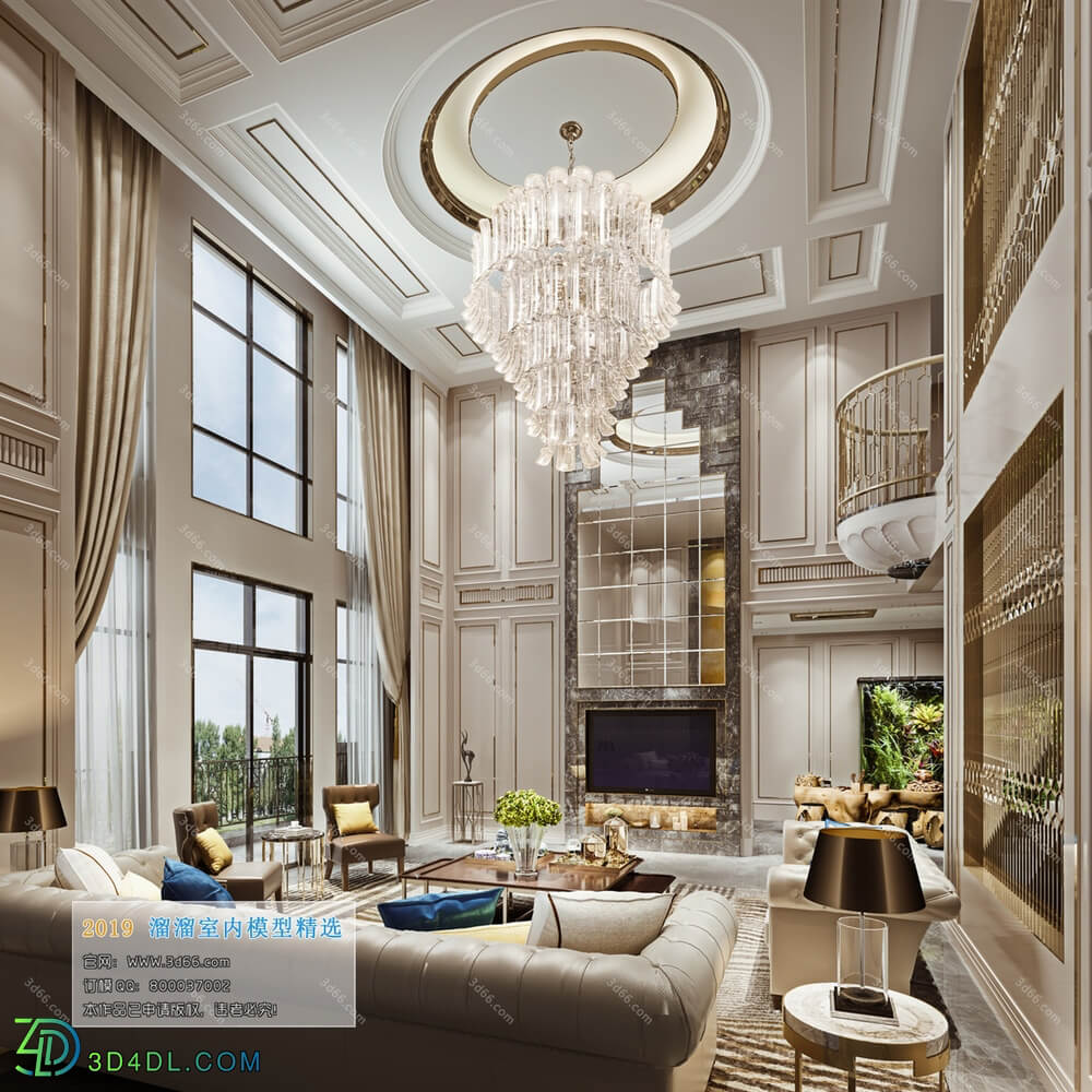 3D66 2019 Livingroom Postmodern style (B042)