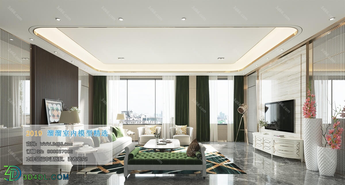 3D66 2019 Livingroom Postmodern style (B044)