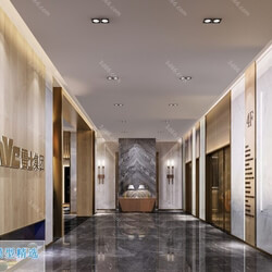 3D66 Elevator Lobby & Aisle Interior 2019 Style (01) 