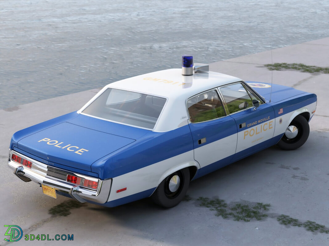 CgTrader American Classics Cars Matador Police 1972