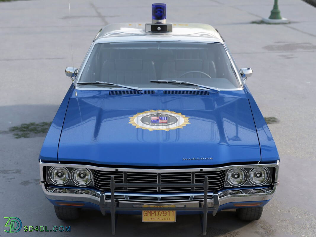 CgTrader American Classics Cars Matador Police 1972