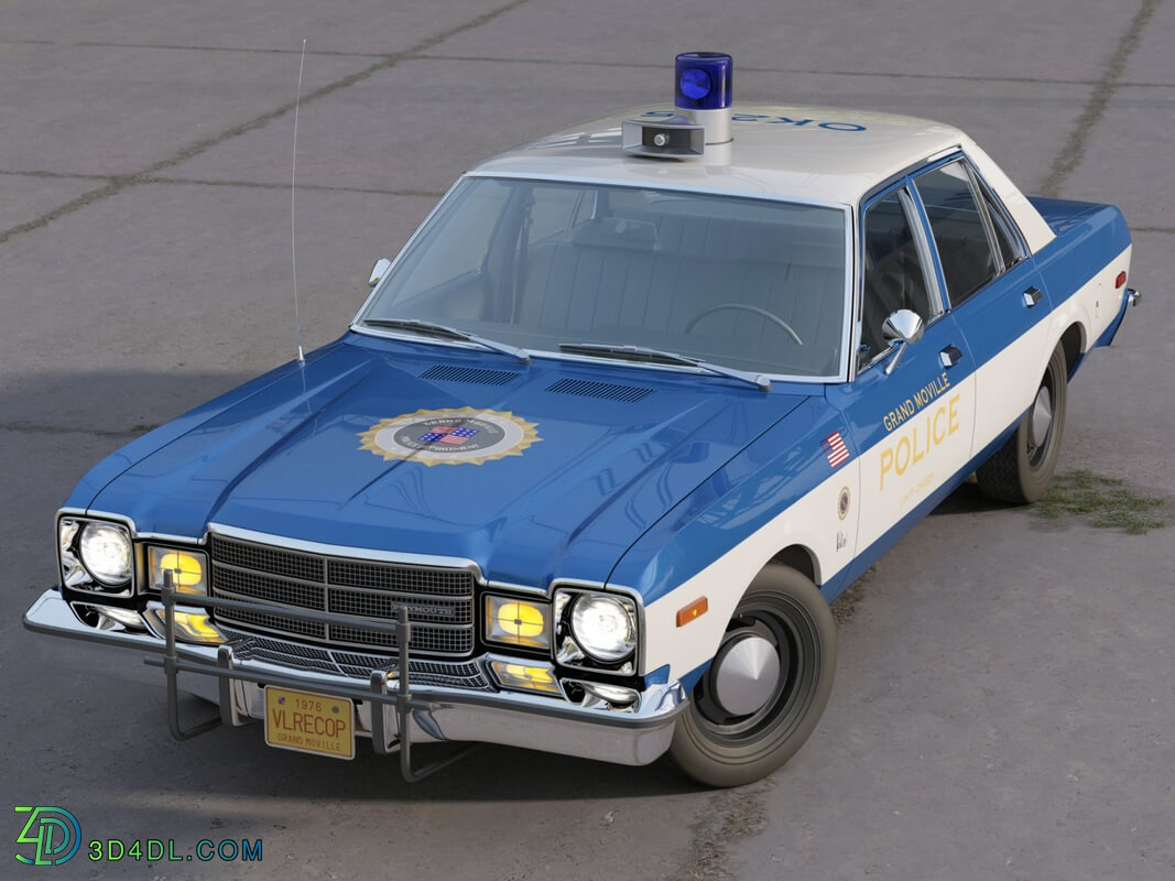 CgTrader American Classics Cars Plymouth Volare Police 1976