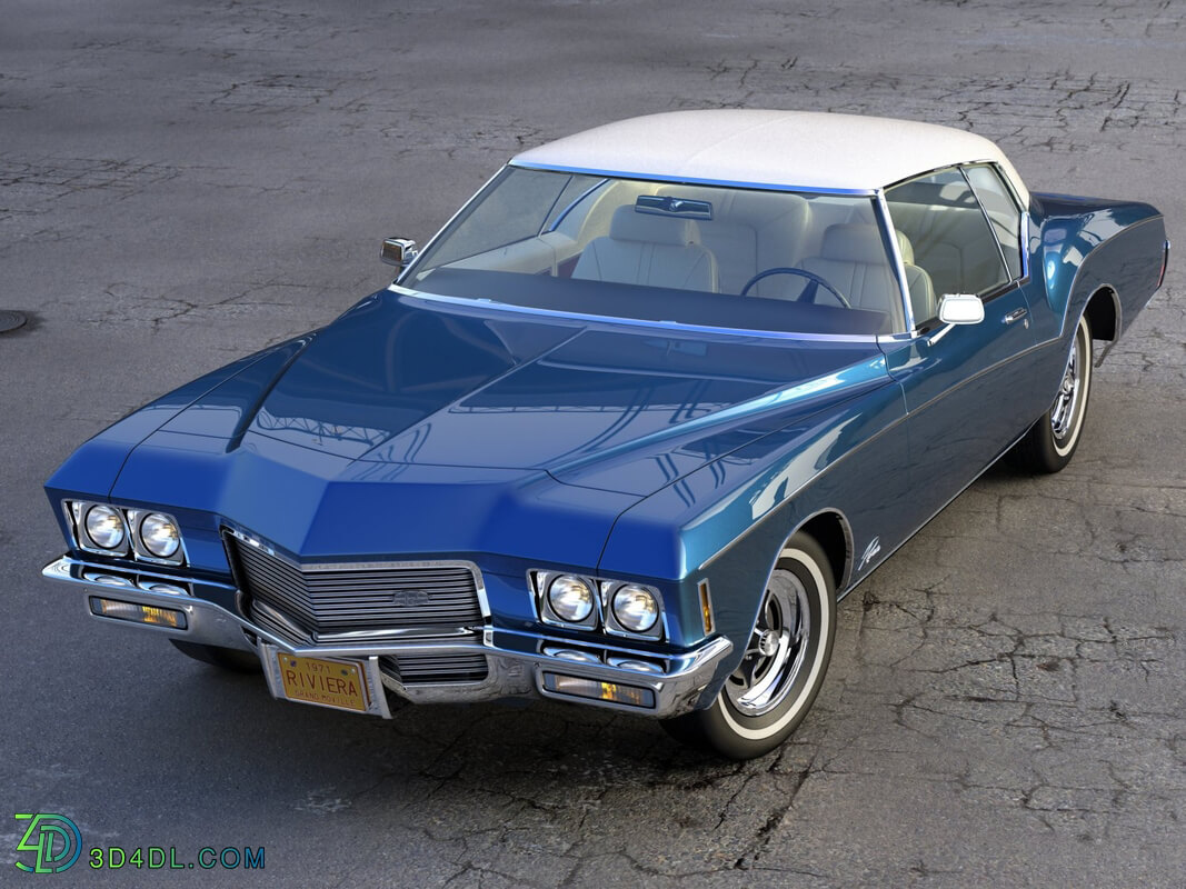 CgTrader American Classics Cars Riviera Coupe 1971