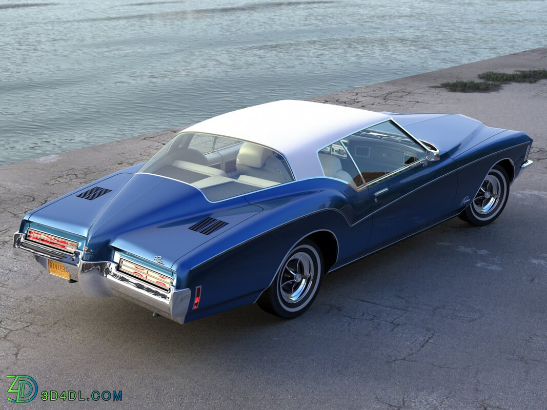 CgTrader American Classics Cars Riviera Coupe 1971