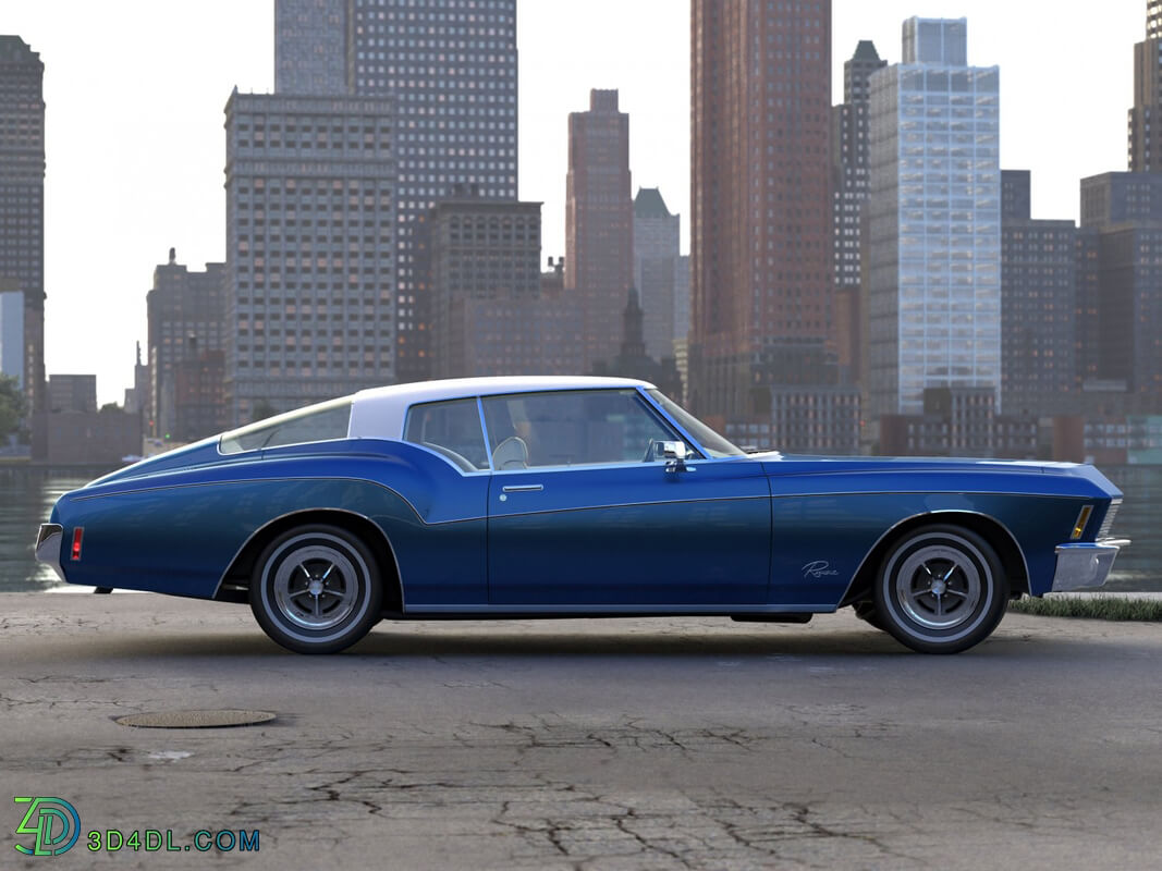 CgTrader American Classics Cars Riviera Coupe 1971