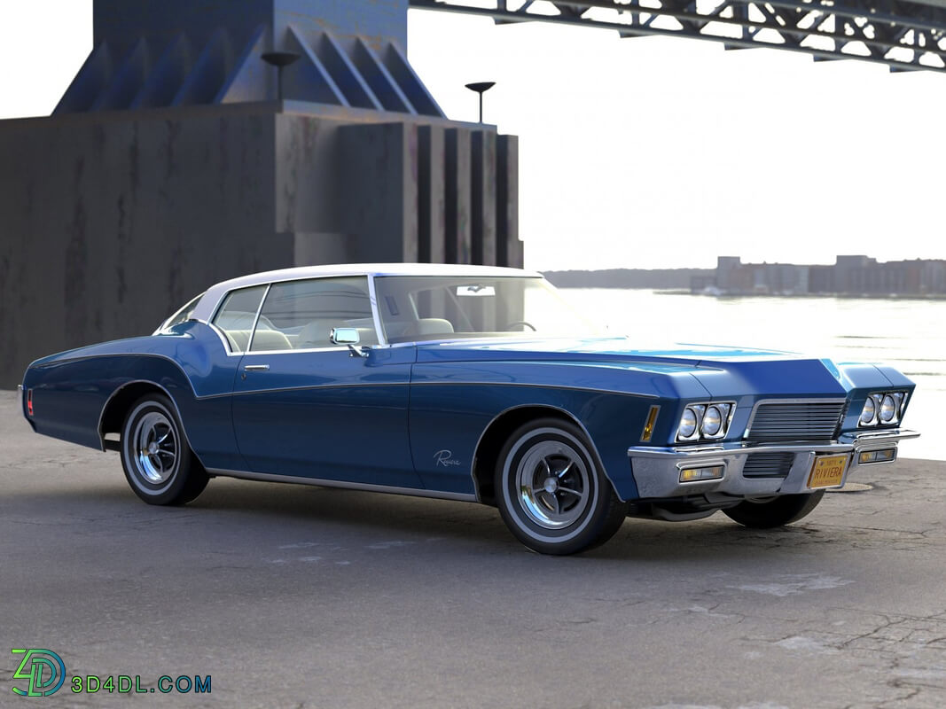 CgTrader American Classics Cars Riviera Coupe 1971