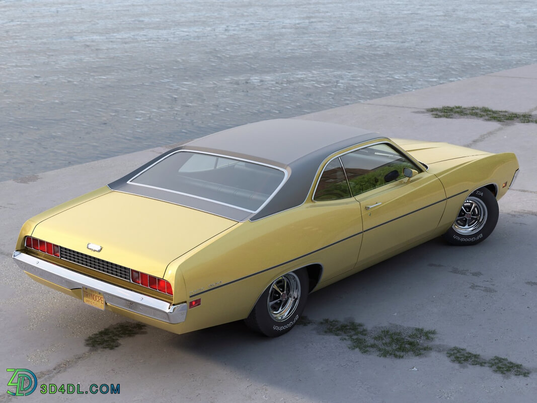 CgTrader American Classics Cars Torino Coupe 1971