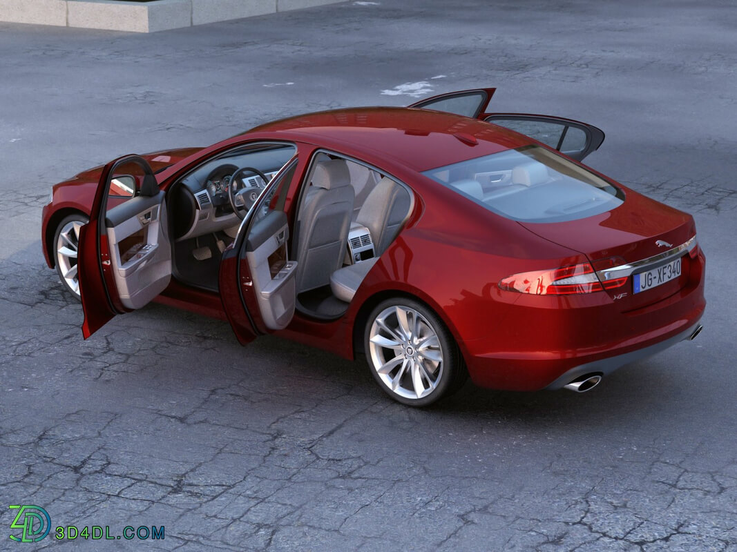 CgTrader Contemporary Cars Jaguar XF 2013