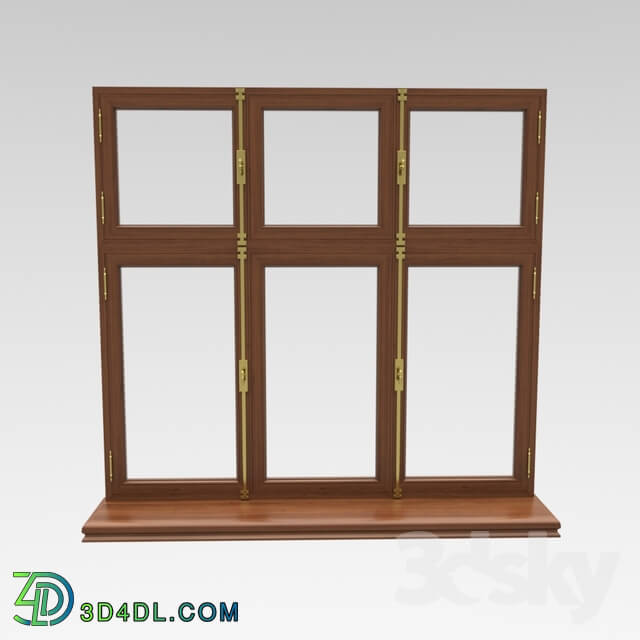 Windows - classic wooden window sill