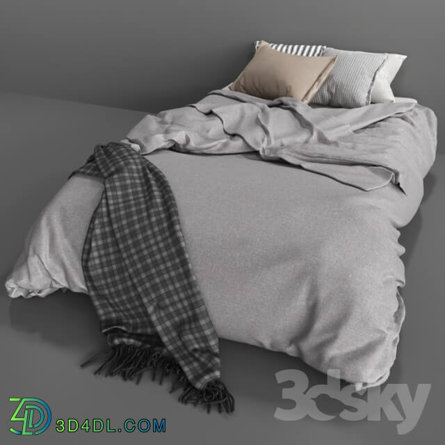 Bed - gray bed