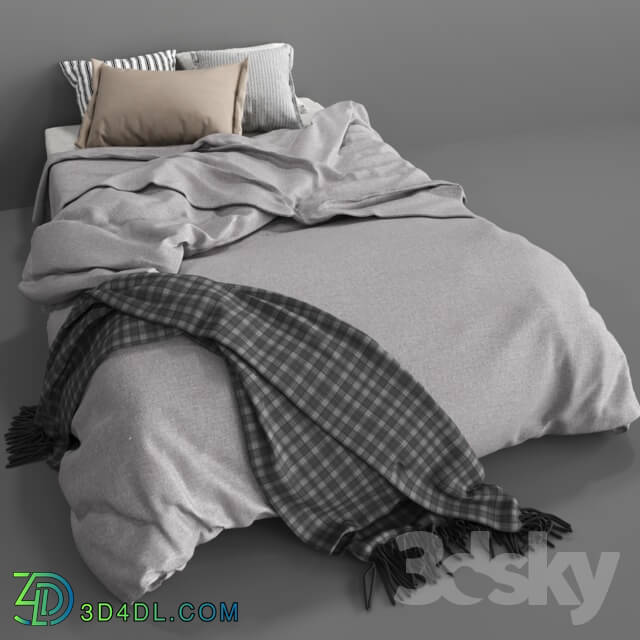 Bed - gray bed