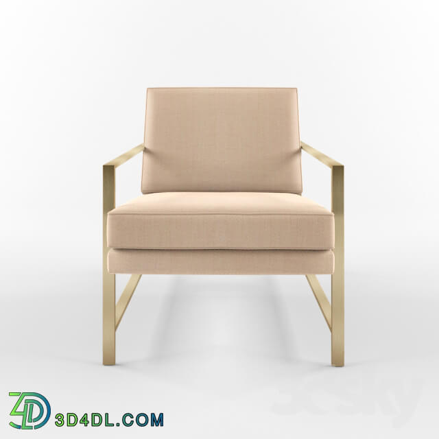 Arm chair - Metal Frame Upholstered Chair_Westelm
