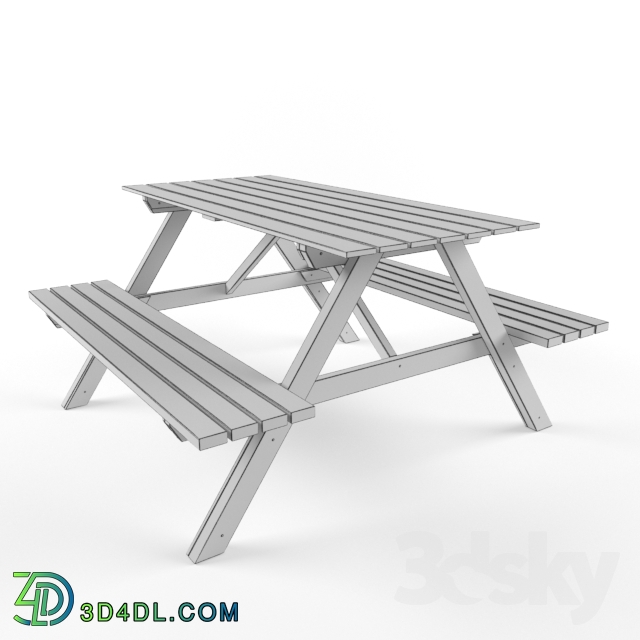 Table _ Chair - Picnic table