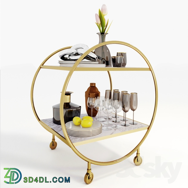 Other kitchen accessories - Serving table with decor.