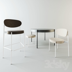 Table _ Chair - Series 430 collection by Verpan 
