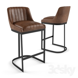 Chair - Leather bar chair 