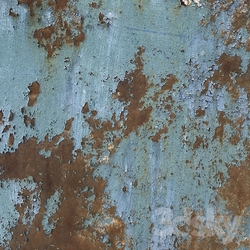 Wall covering - Aged weathered blue paint 