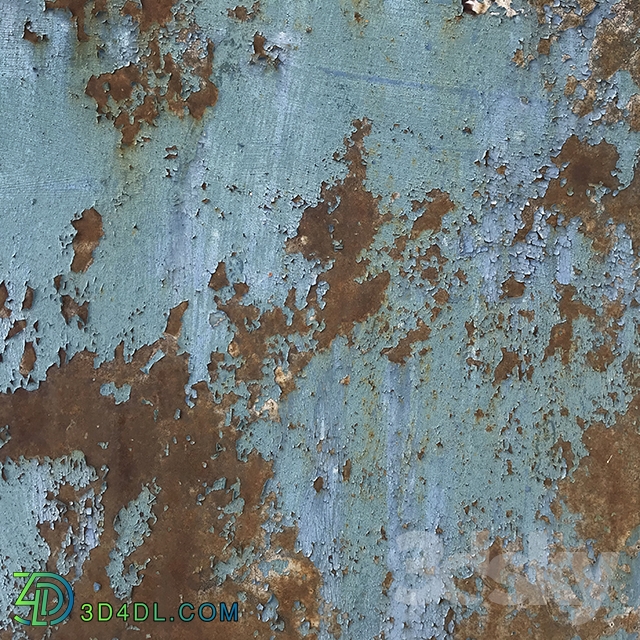 Wall covering - Aged weathered blue paint
