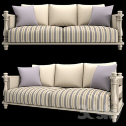 Sofa - Country fabric sofa 