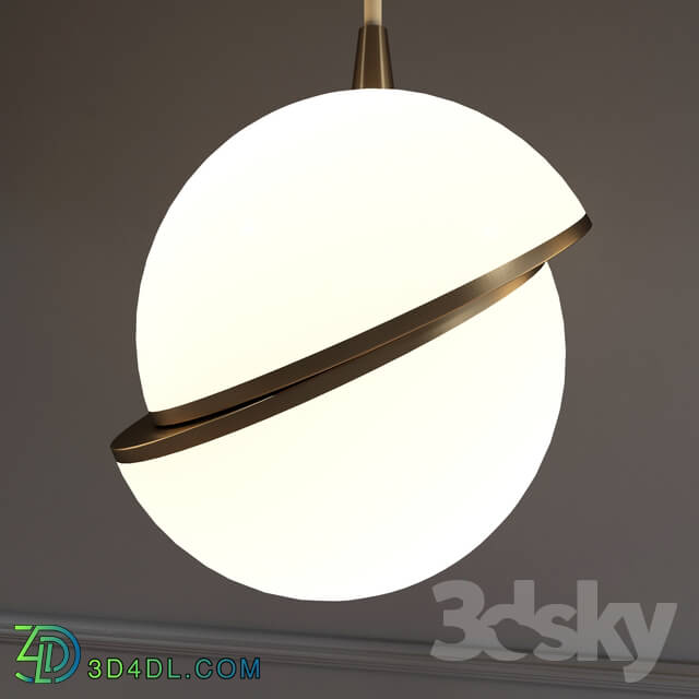 Ceiling light - Suspension Semicircle Whitegold D25-h25