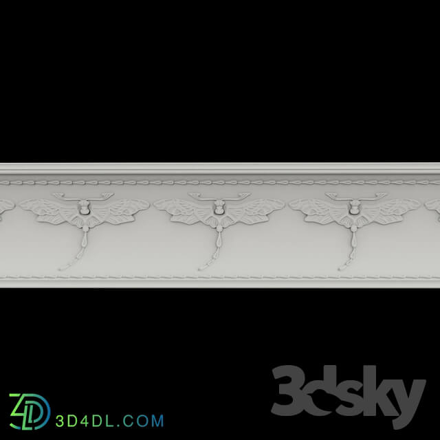 Decorative plaster - Eaves with drawing K-502
