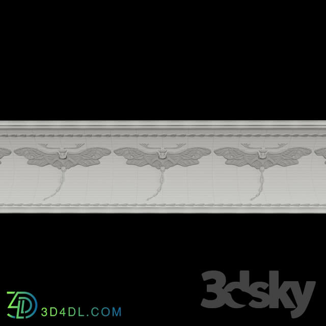 Decorative plaster - Eaves with drawing K-502
