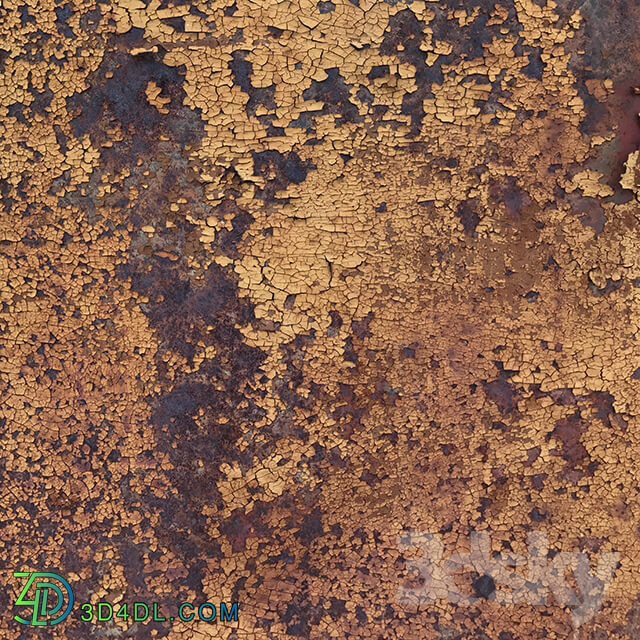 Metal - Ancient paint rusty metal