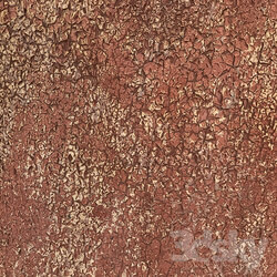 Wall covering - Cracked red paint 