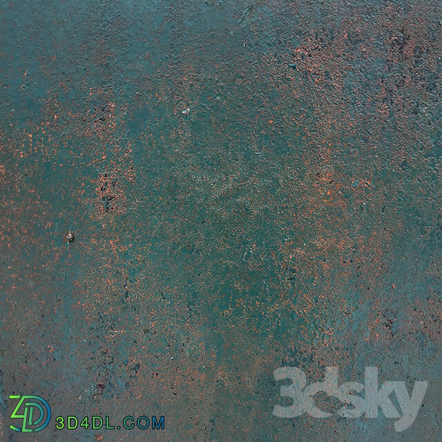 Metal - Rusty emerald metal surface