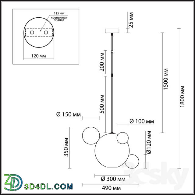 Ceiling light - Odeon Light 4640_12la Bubbles