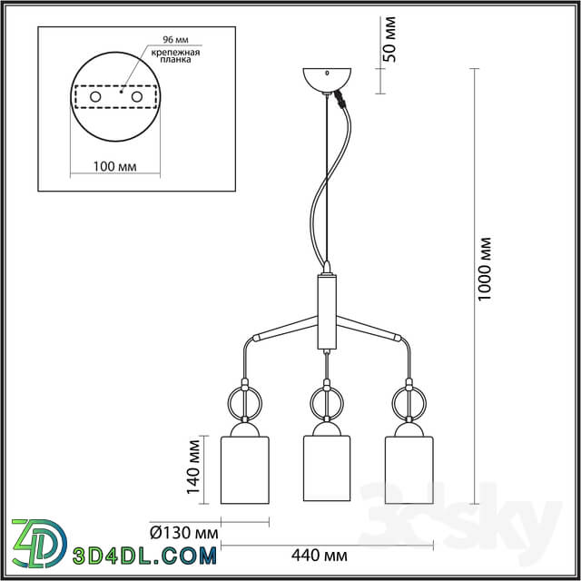 Ceiling light - Odeon Light 4657_3 Opika