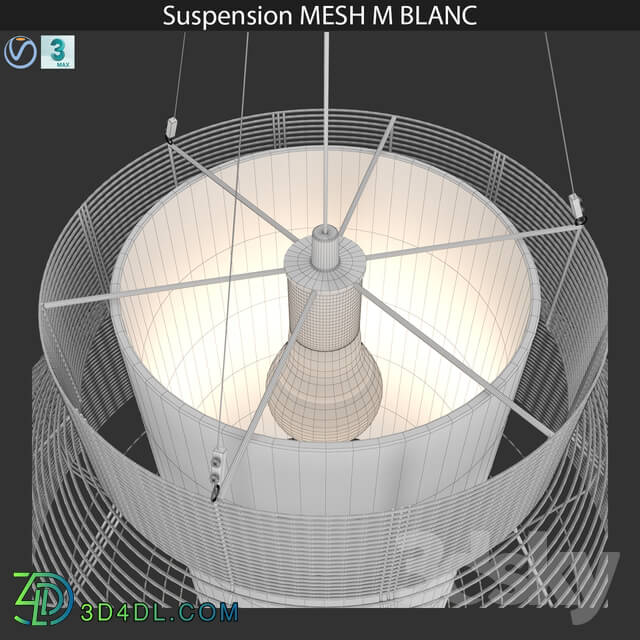 Ceiling light - Suspension MESH M BLANC