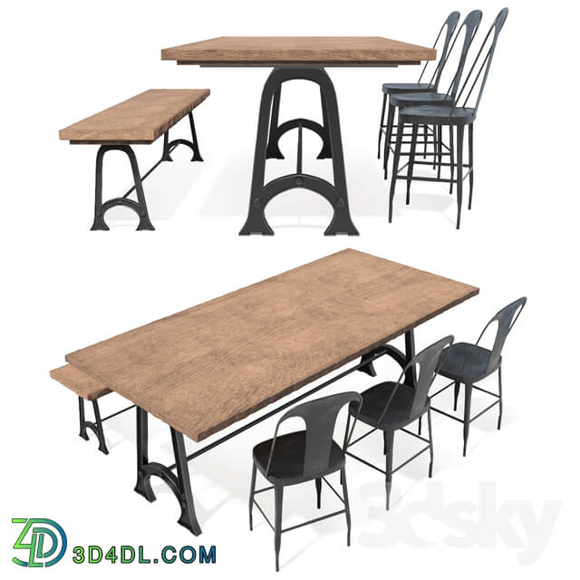 Table _ Chair - INDUSTRIAL SET