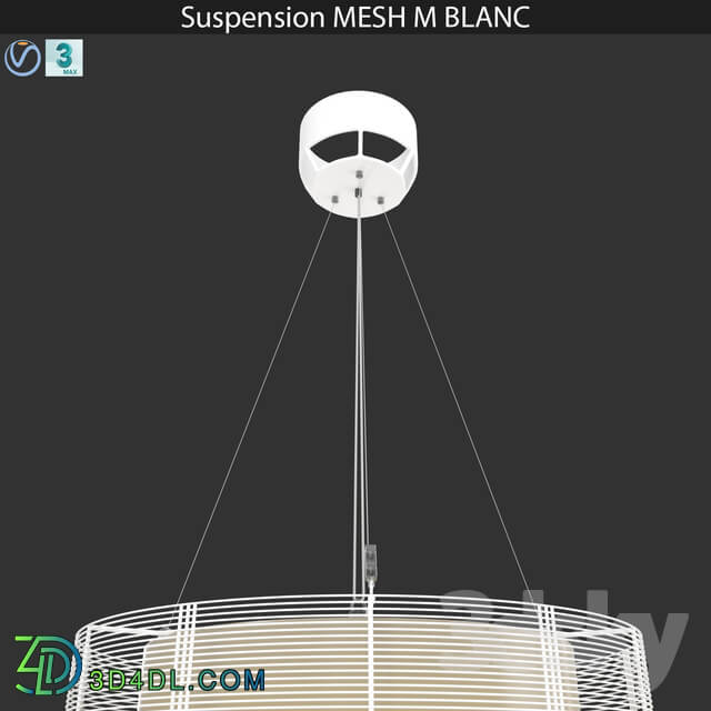 Ceiling light - Suspension MESH L BLANC