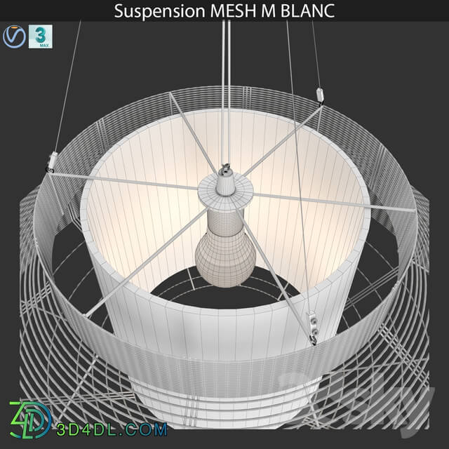 Ceiling light - Suspension MESH L BLANC